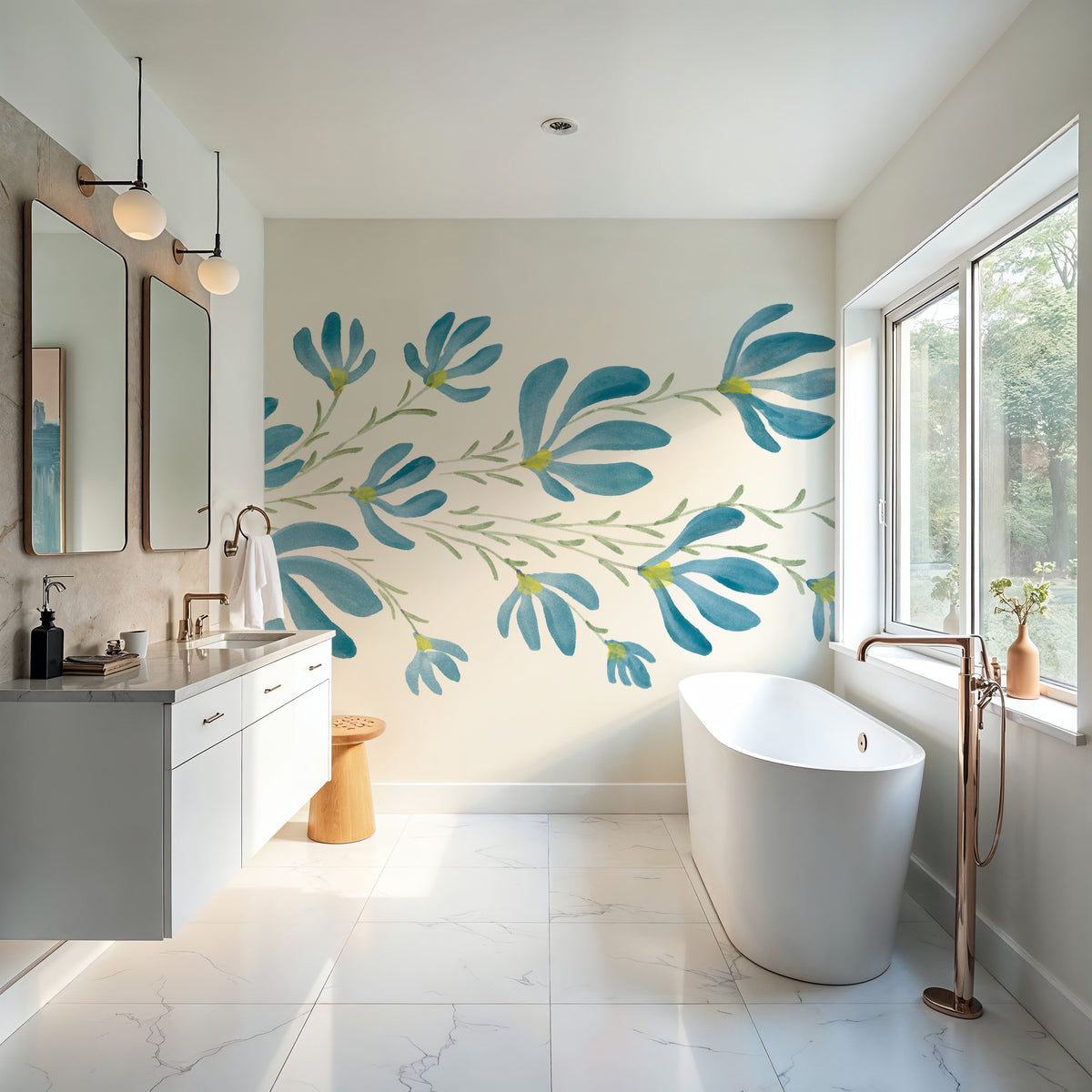 Pretty Blooms III Mural Wallpaper - room preview 06