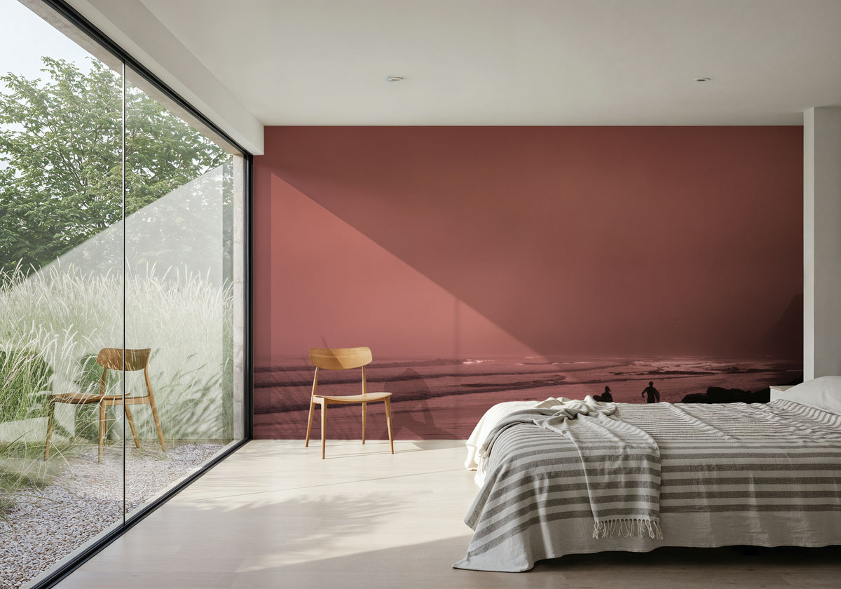Sunset Surfers Silhouette Mural Wallpaper - room preview 06