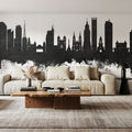 São Paulo Brazil Skyline Black & White Mural Wallpaper - room preview 06