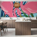 Flamingo Happy Hour I Mural Wallpaper - room preview 06