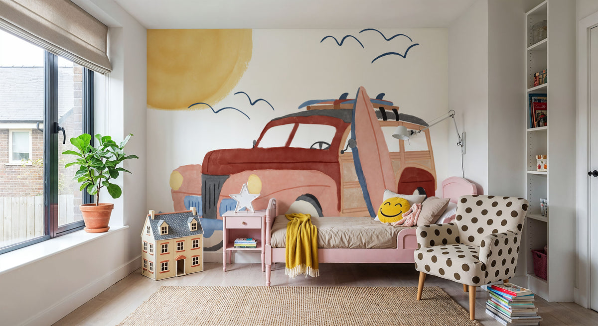 Surf Bus No.3 Mural Wallpaper - room preview 06