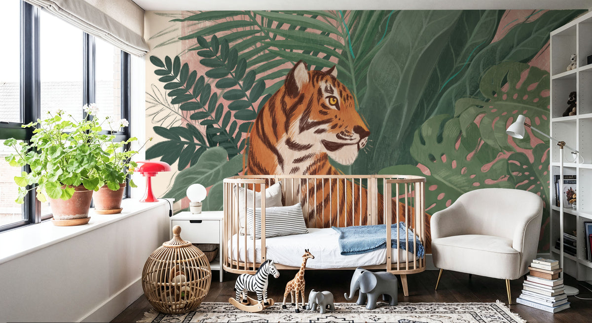 One Cool Cat Mural Wallpaper - room preview 06