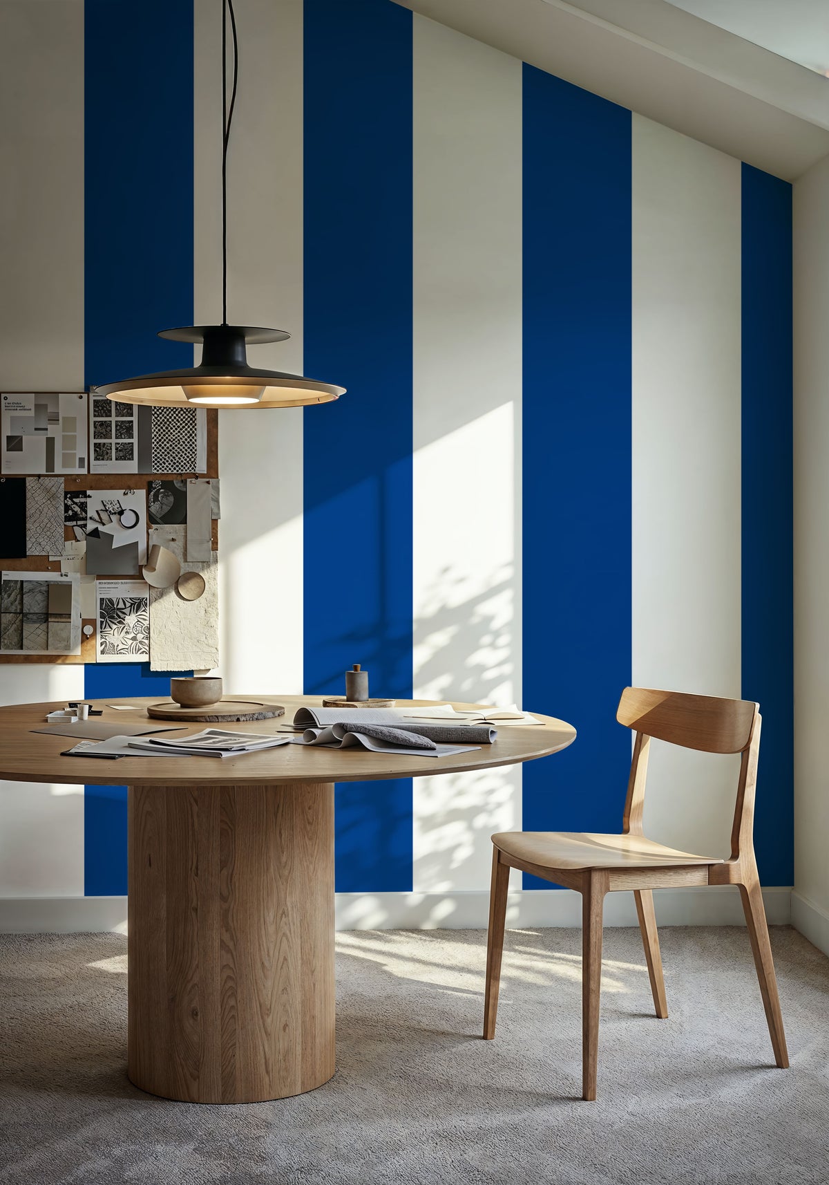 Circus Stripes, Blueberry Mural Wallpaper - room preview 06