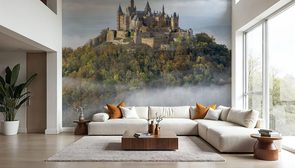Hohenzollern Castle in Fall Mural Wallpaper - room preview 06