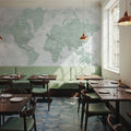World Map Cities - Uzuri Mural Wallpaper - room preview 06
