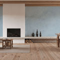 Stucco, Ice Blue Mural Wallpaper - room preview 06
