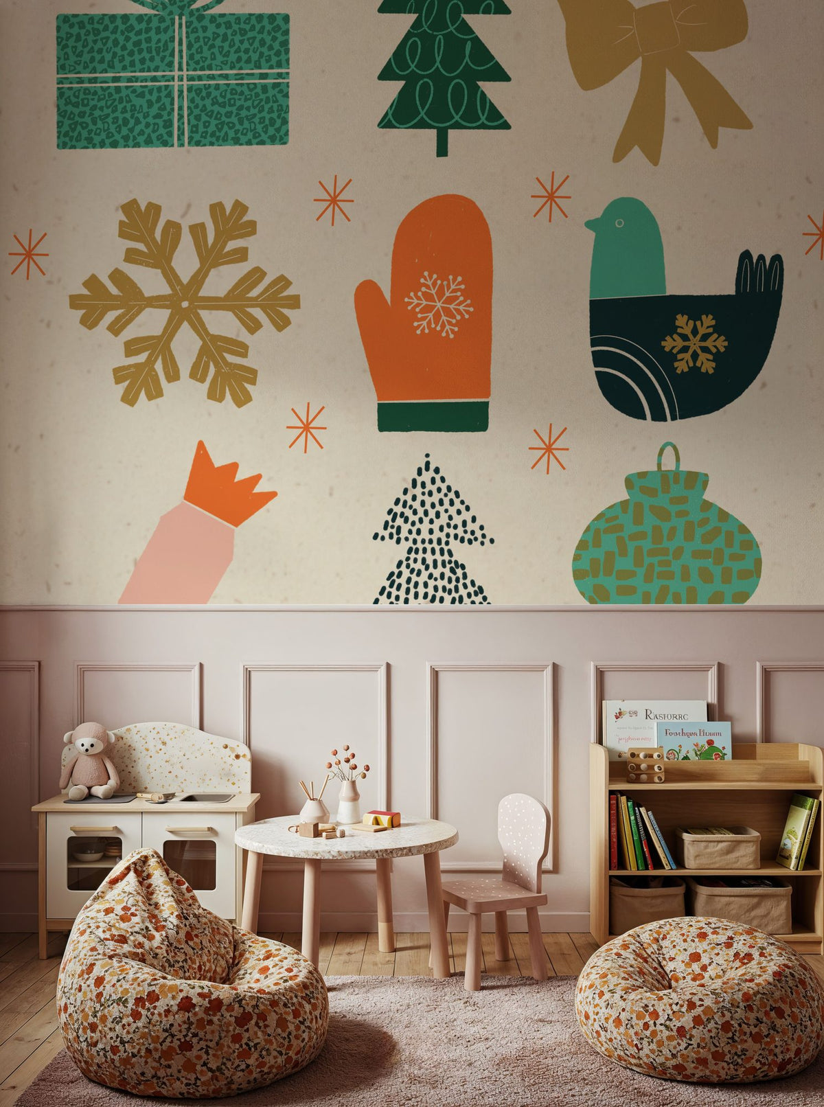 Winter Cheer IV Mural Wallpaper - room preview 06
