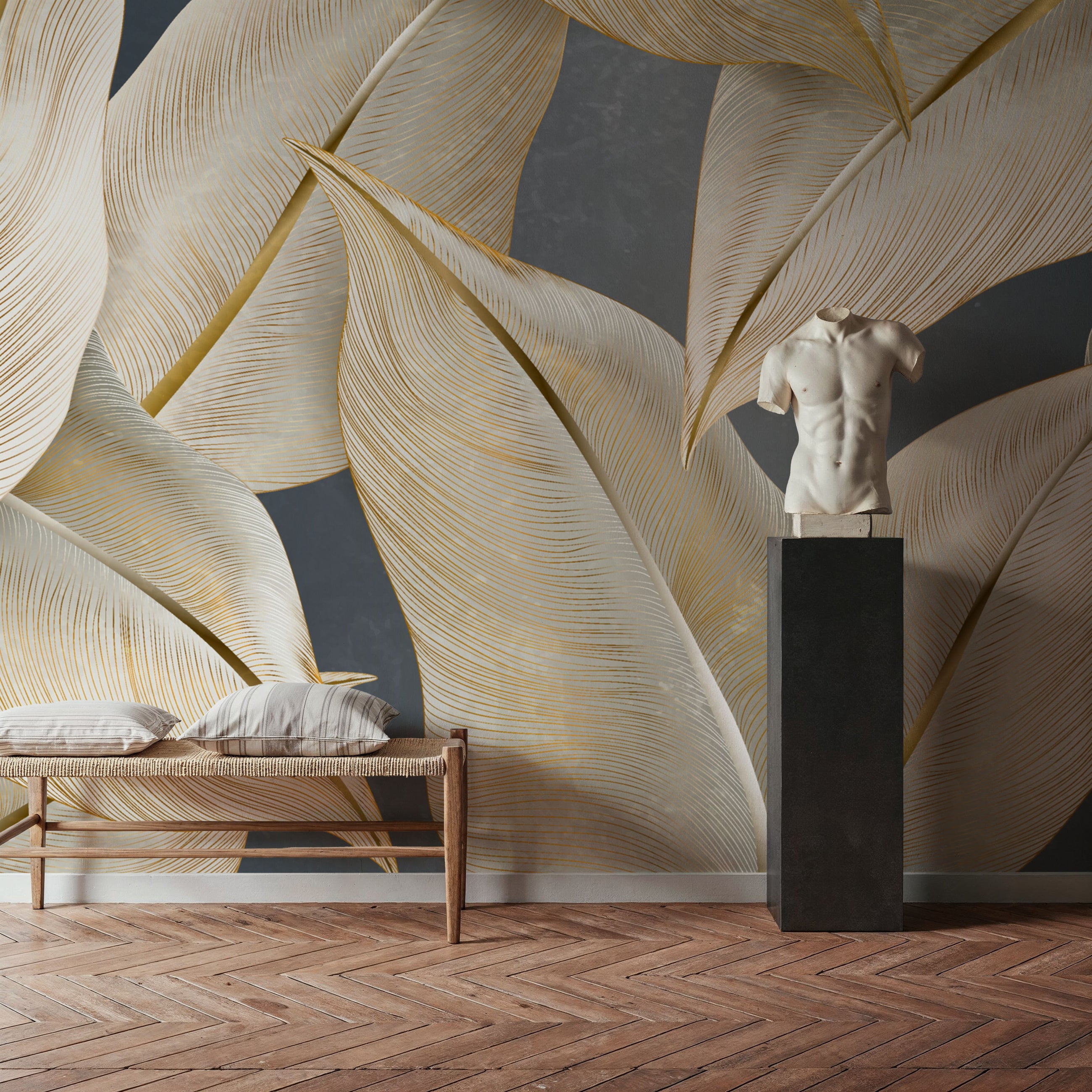 Art Palms Study Mural Wallpaper