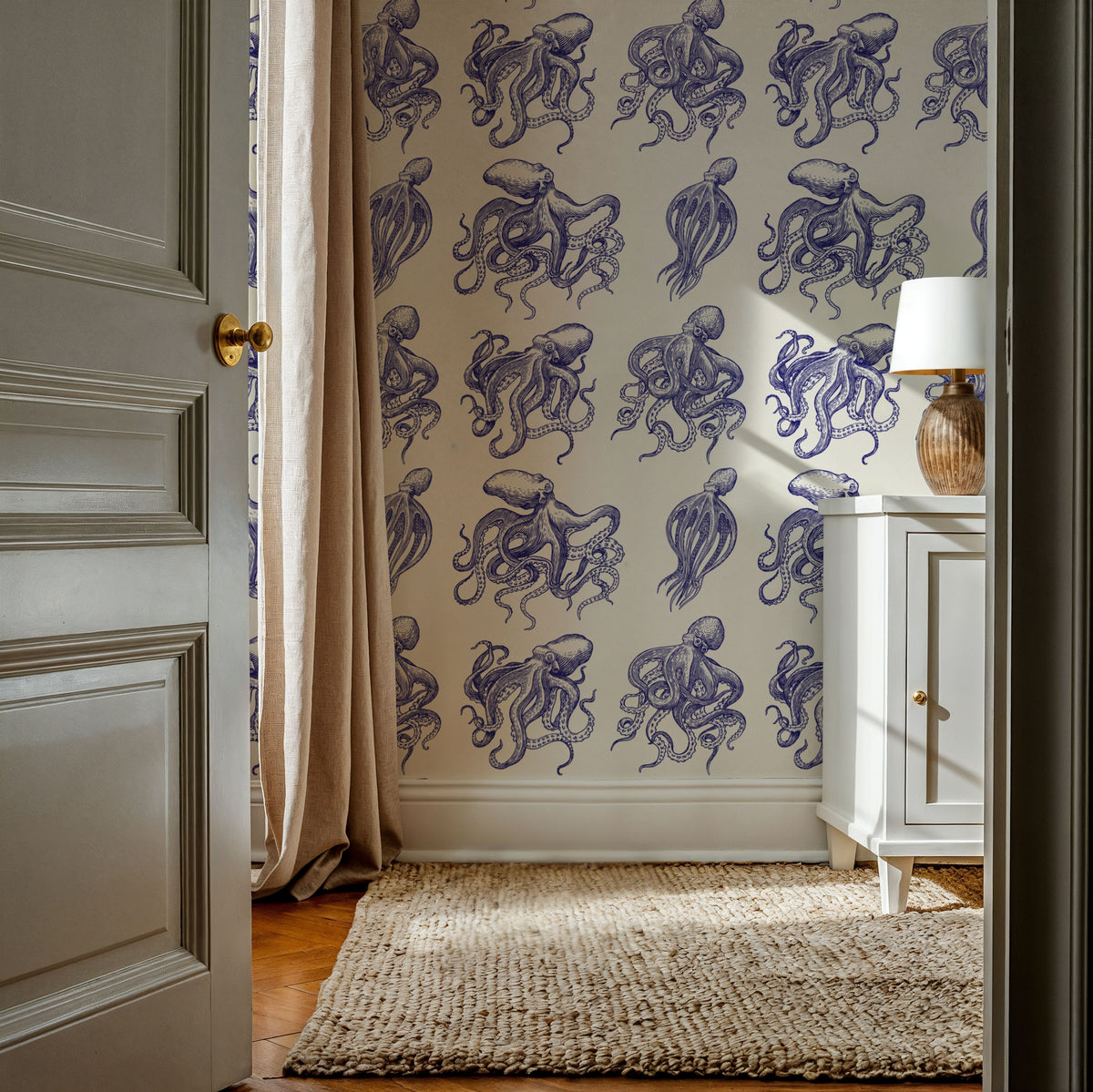 Octopus Repeat Mural Wallpaper - room preview 06