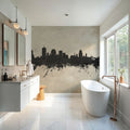 Quebec Canada Skyline Concrete Mural Wallpaper - room preview 06