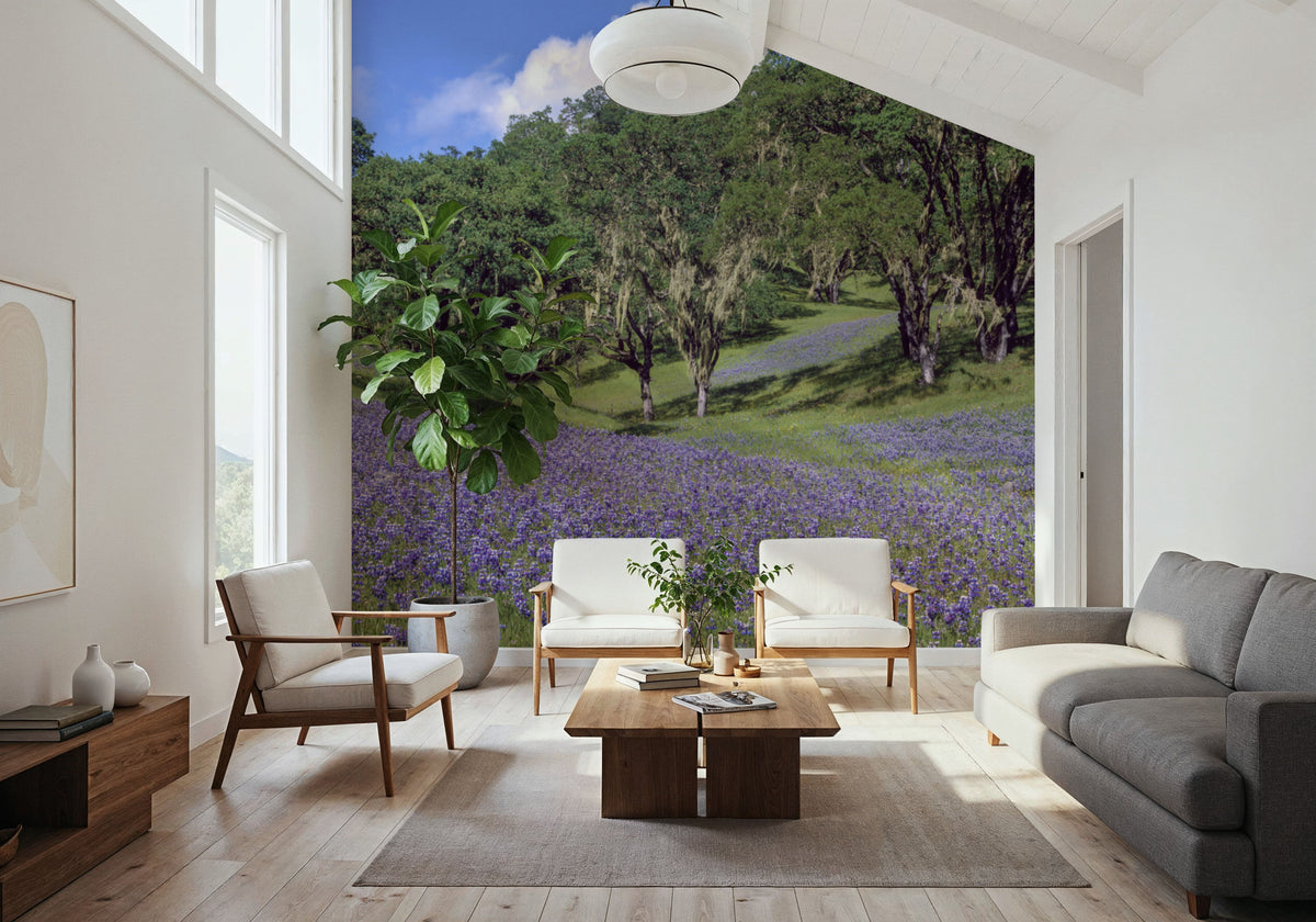 Purple Meadow Haven Mural Wallpaper - room preview 06