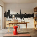 San Sebastian Spain Skyline Black & White Mural Wallpaper - room preview 06