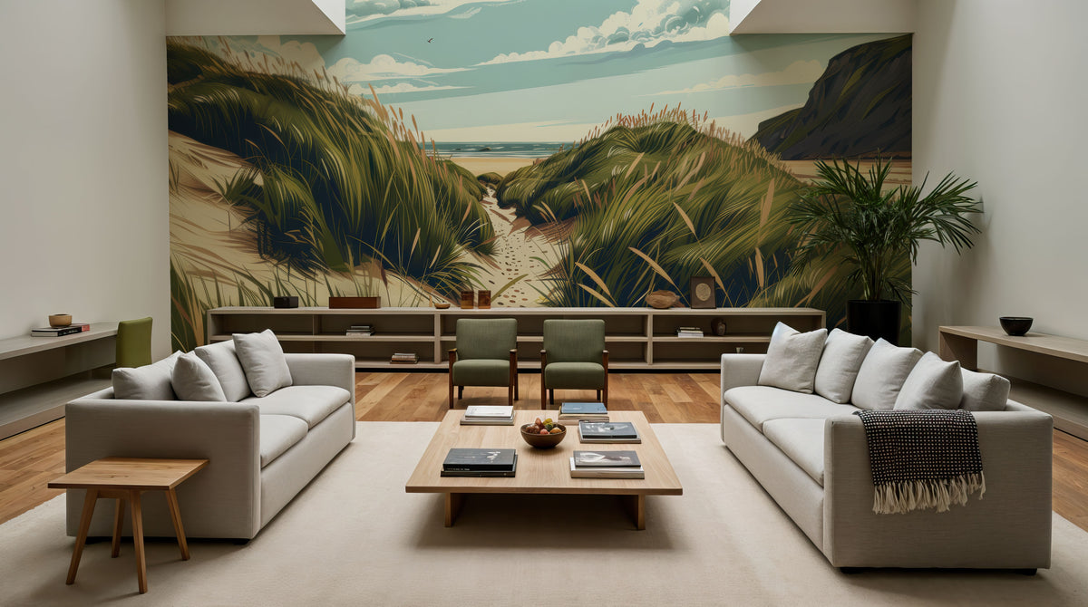 Travel Cornwall Dunes Mural Wallpaper - room preview 06