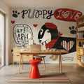 Puppy Love V Mural Wallpaper - room preview 06