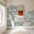French Landscape, Forest Green Mural Wallpaper - room preview 06
