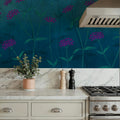 Twilight Garden Mural Wallpaper - Blue Tone - room preview 06