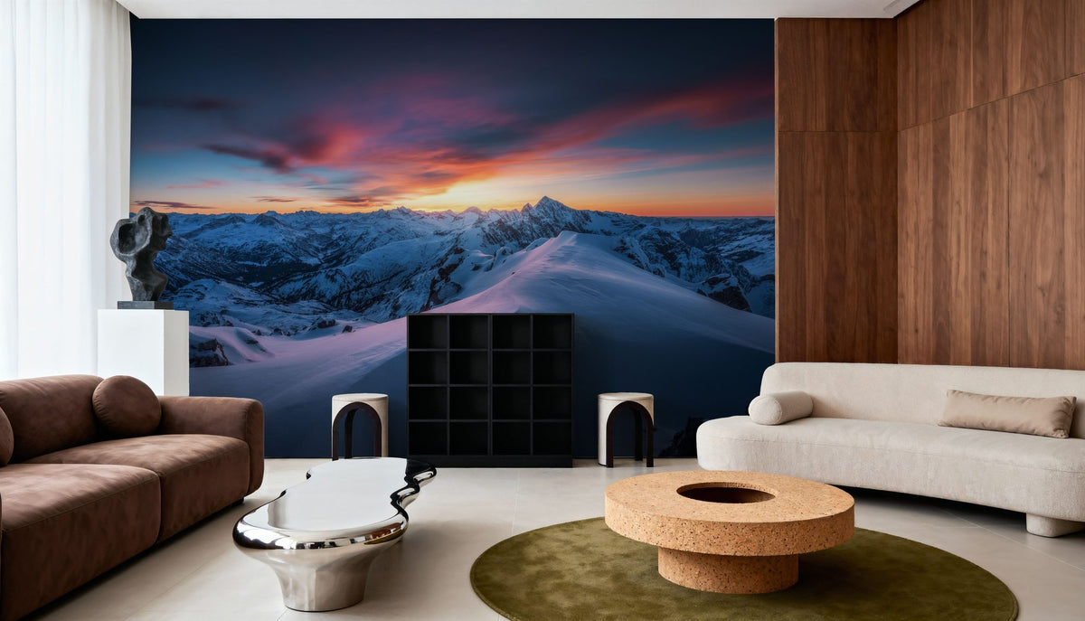 Mountain Sunset Mural Wallpaper - room preview 06