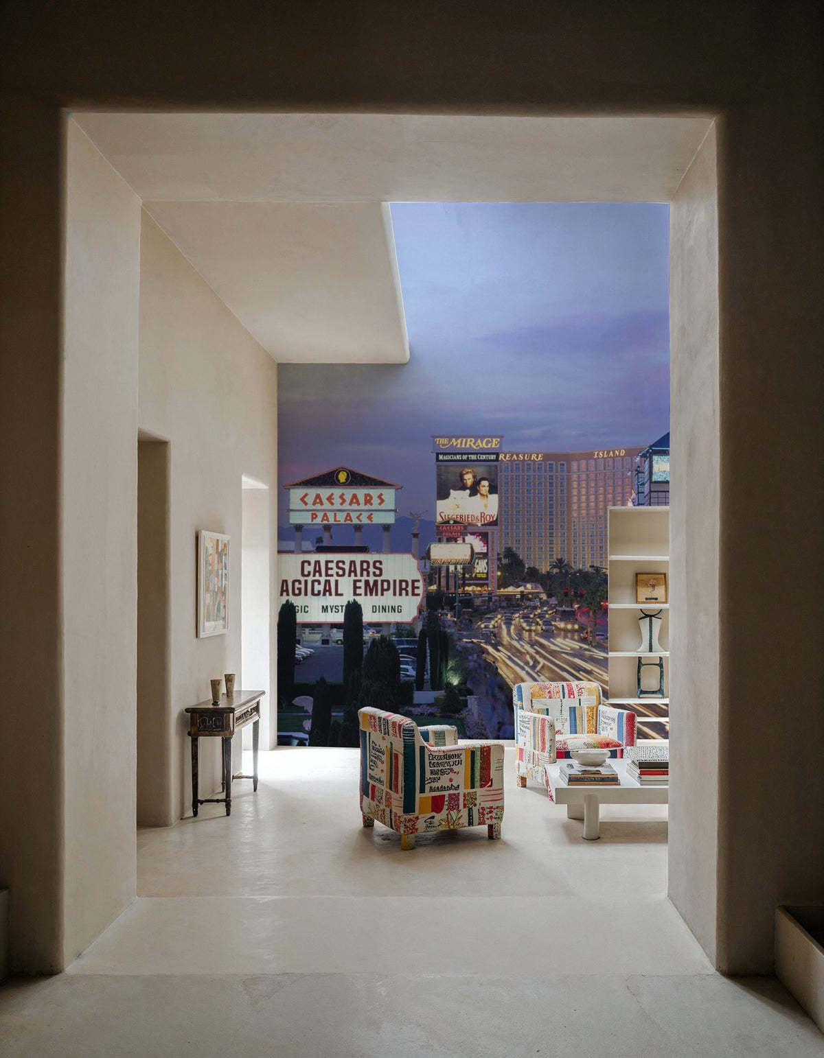 Neon Desert Twilight Mural Wallpaper - room preview 06