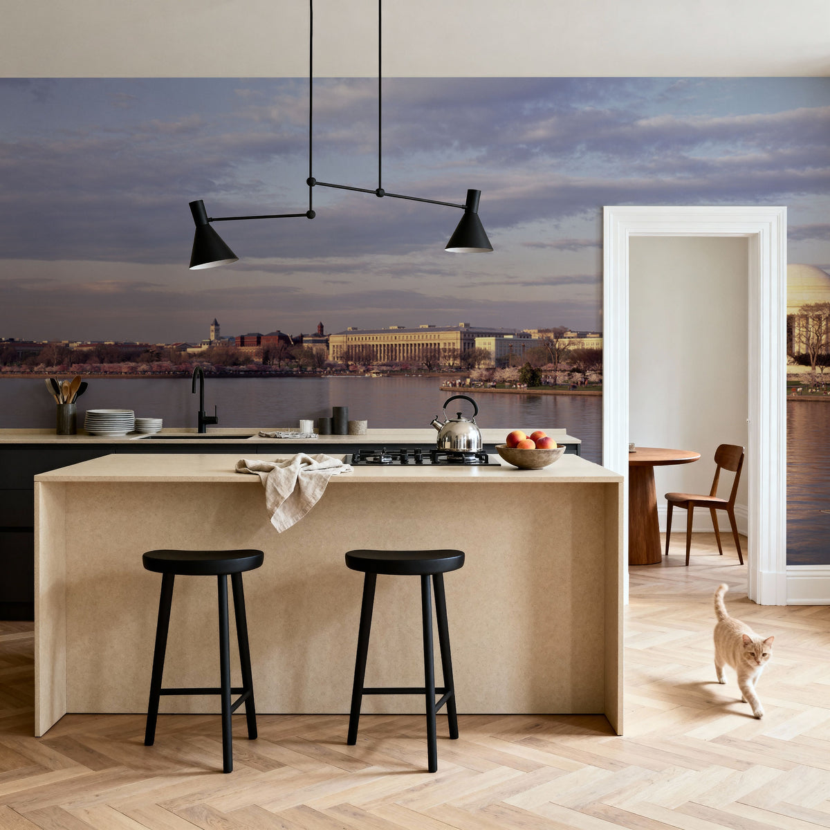 Cherry Blossom Monuments Mural Wallpaper - room preview 06