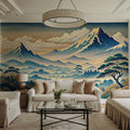 Ukiyo-e Mountains Mural Wallpaper - room preview 06