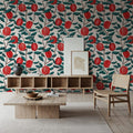 Pomegranate, Snow Mural Wallpaper - room preview 06