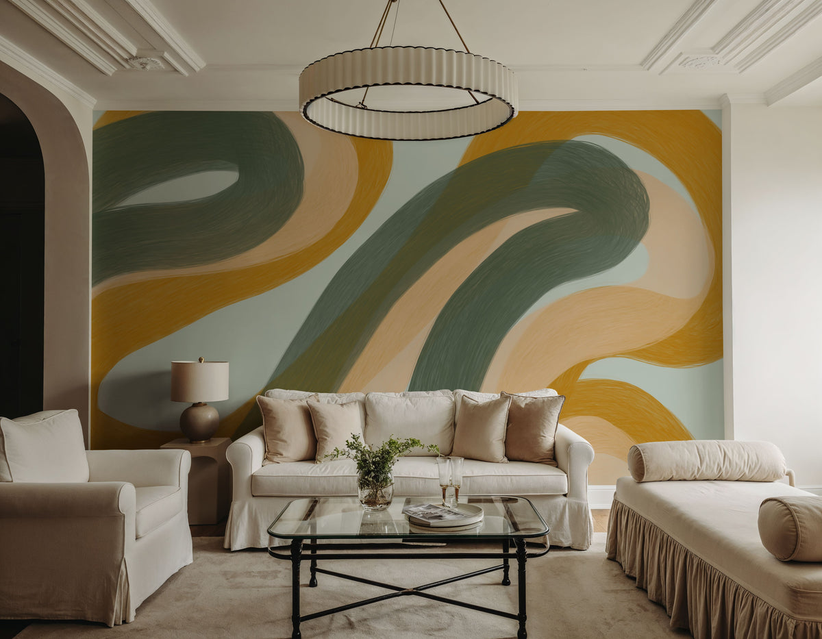 Modern Abstract 27 Mural Wallpaper - room preview 06