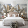 Banana Palms, Beige Mural Wallpaper - room preview 06