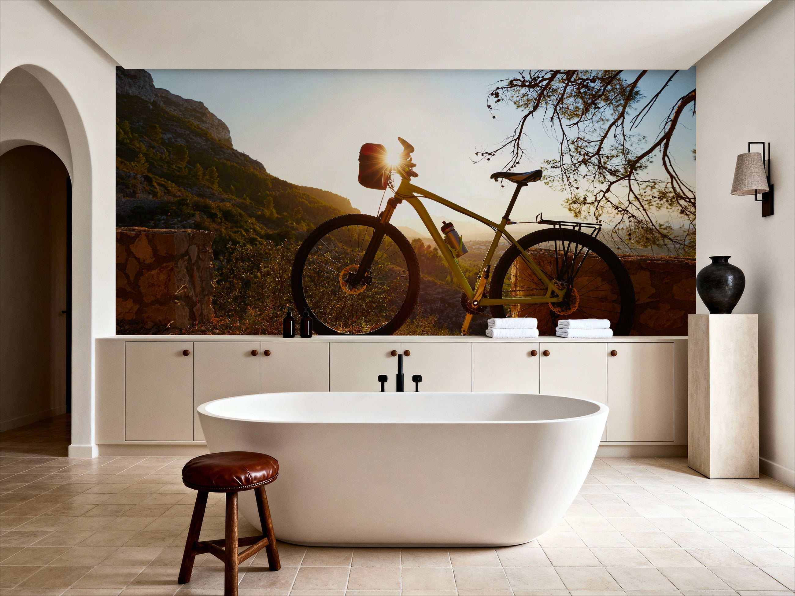 Bike Hike in Spain Mural Wallpaper