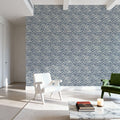 Swaying Leaves, Royal Blue Mural Wallpaper - room preview 06