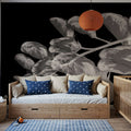 Flower Dreams BW I Mural Wallpaper - room preview 06