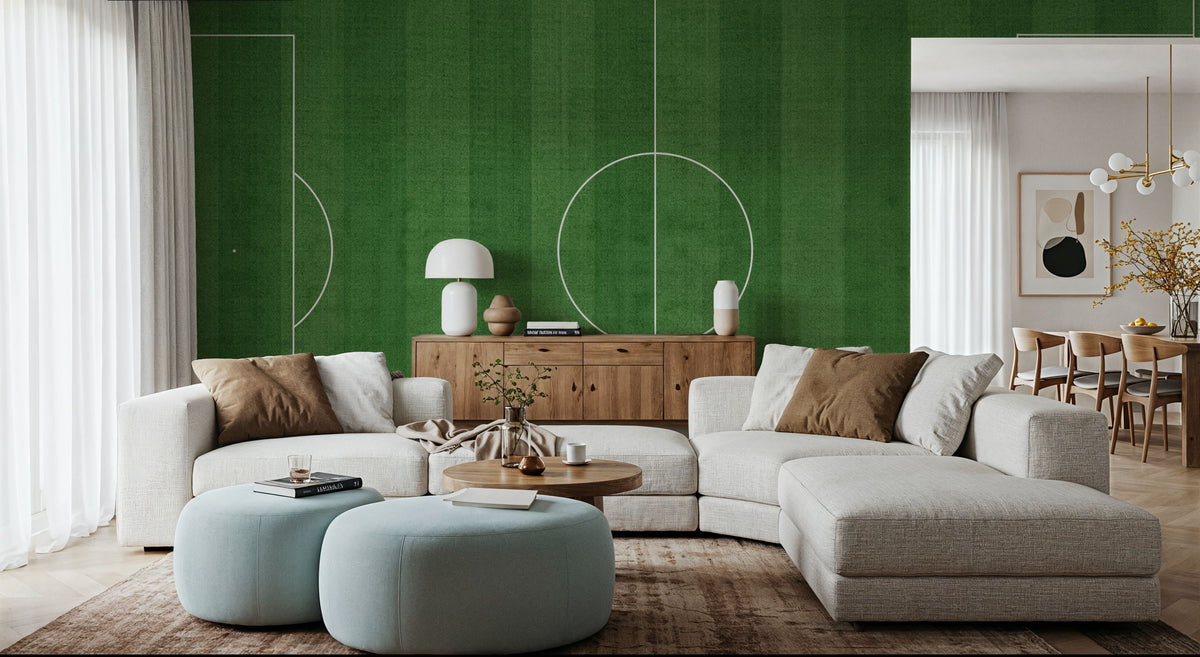 Stripe Pitch Mural Wallpaper - room preview 06