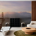 Misty Bridge Sunrise Mural Wallpaper - room preview 06