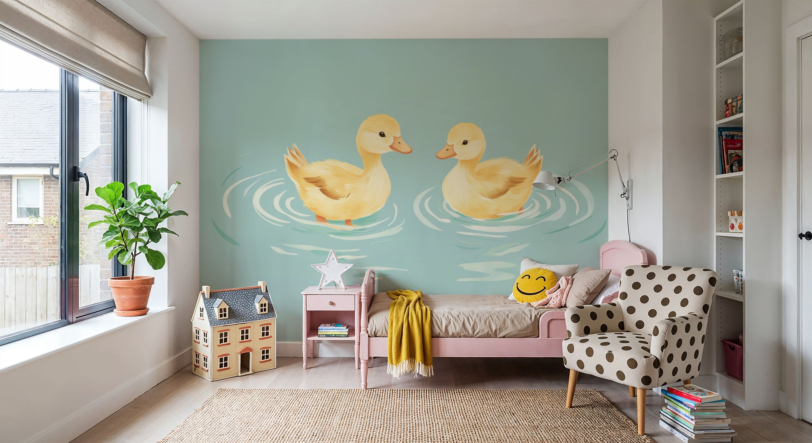 Adorable Ducklings Mural Wallpaper