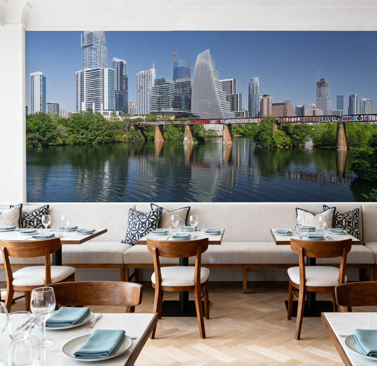 Riverside Reflections Mural Wallpaper - room preview 06