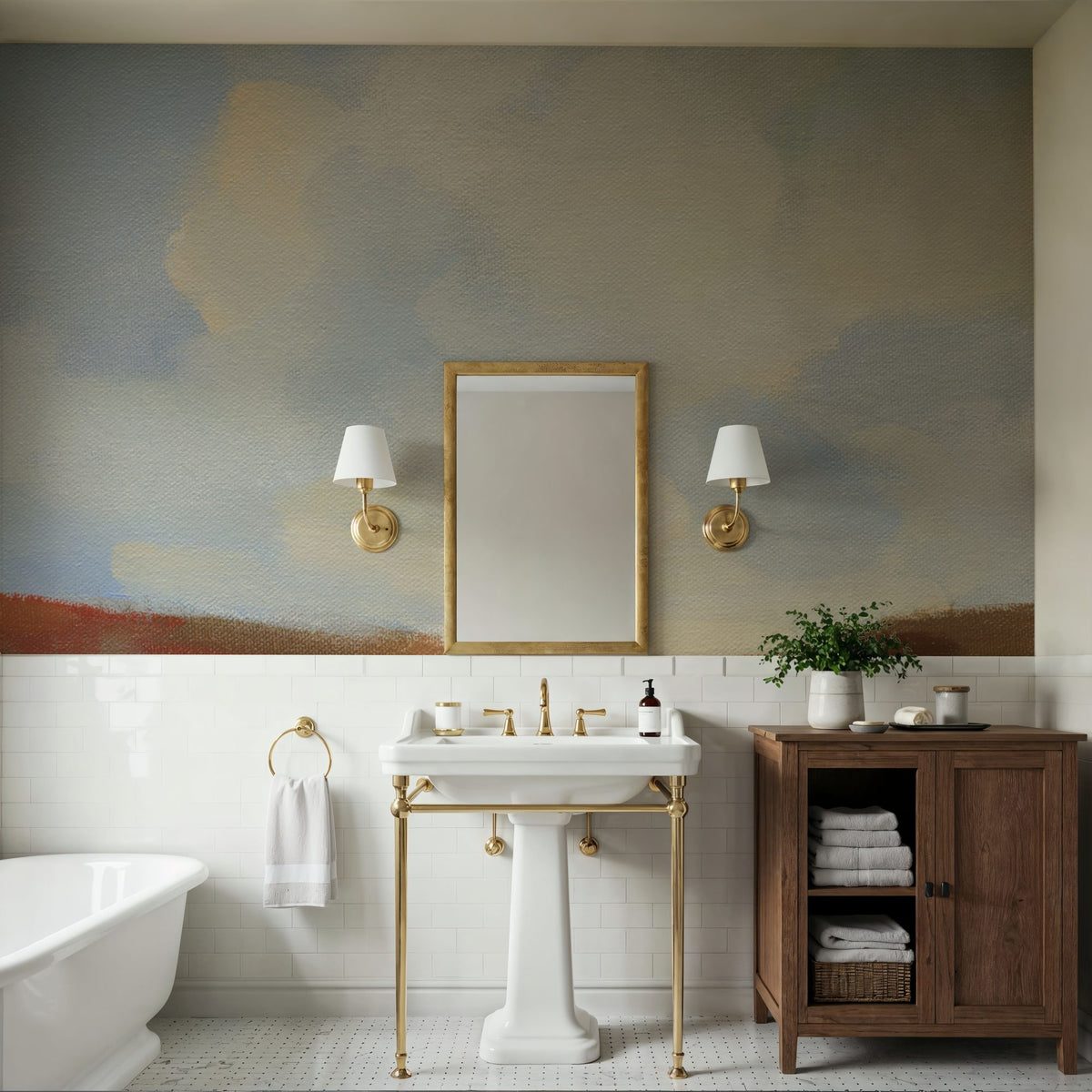 Earth and Sky Trio III Mural Wallpaper - room preview 06