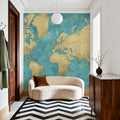 World Map Cities - Lexy Mural Wallpaper - room preview 06