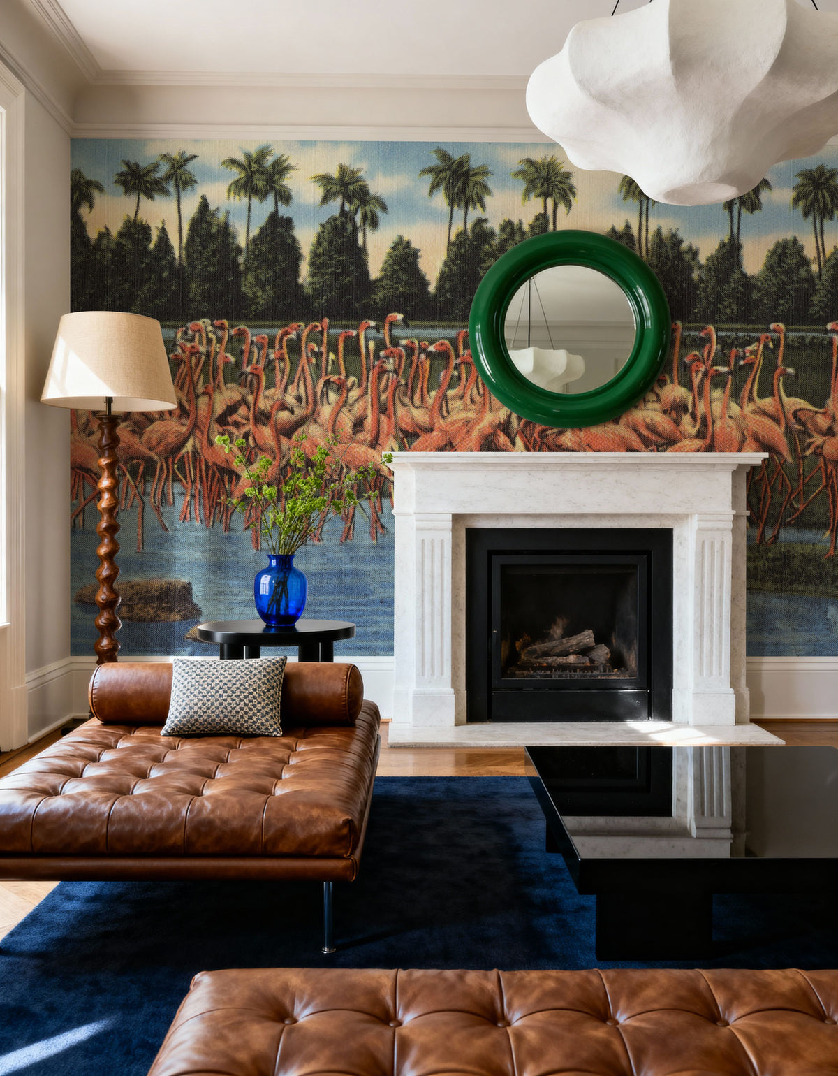 Flamingos Mural Wallpaper - room preview 06