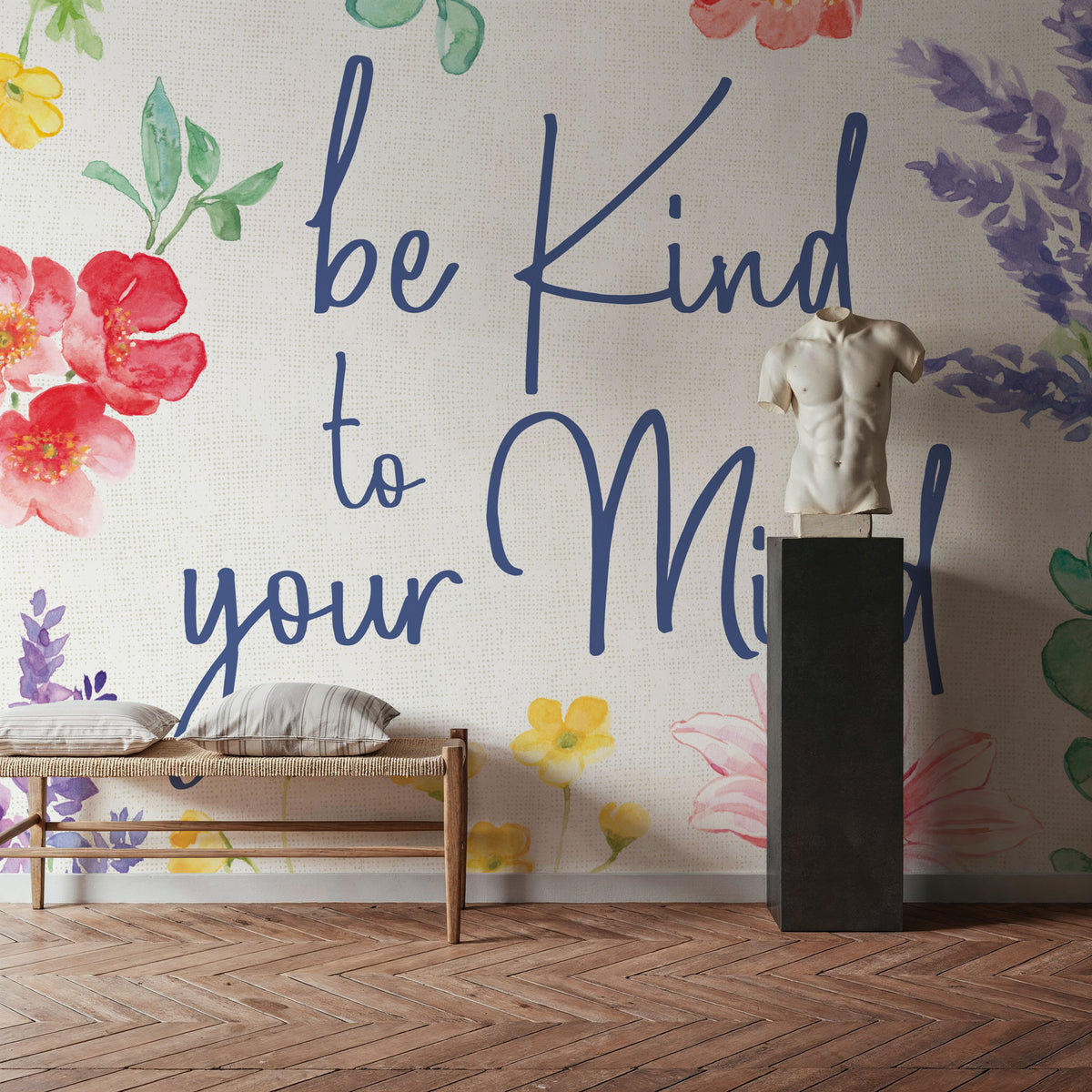 Fresh Floral V Mural Wallpaper - room preview 06