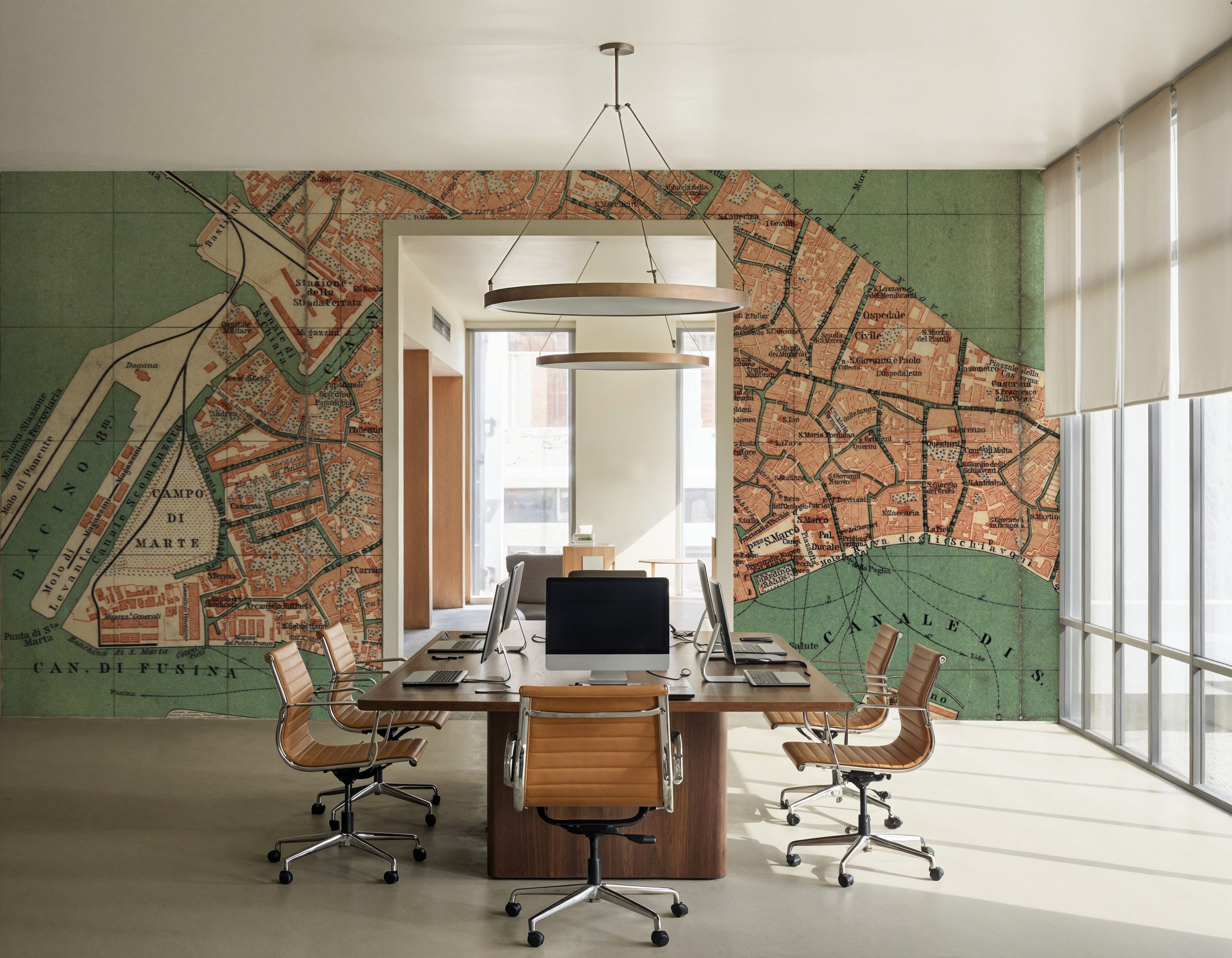 Old Venice Map Mural Wallpaper