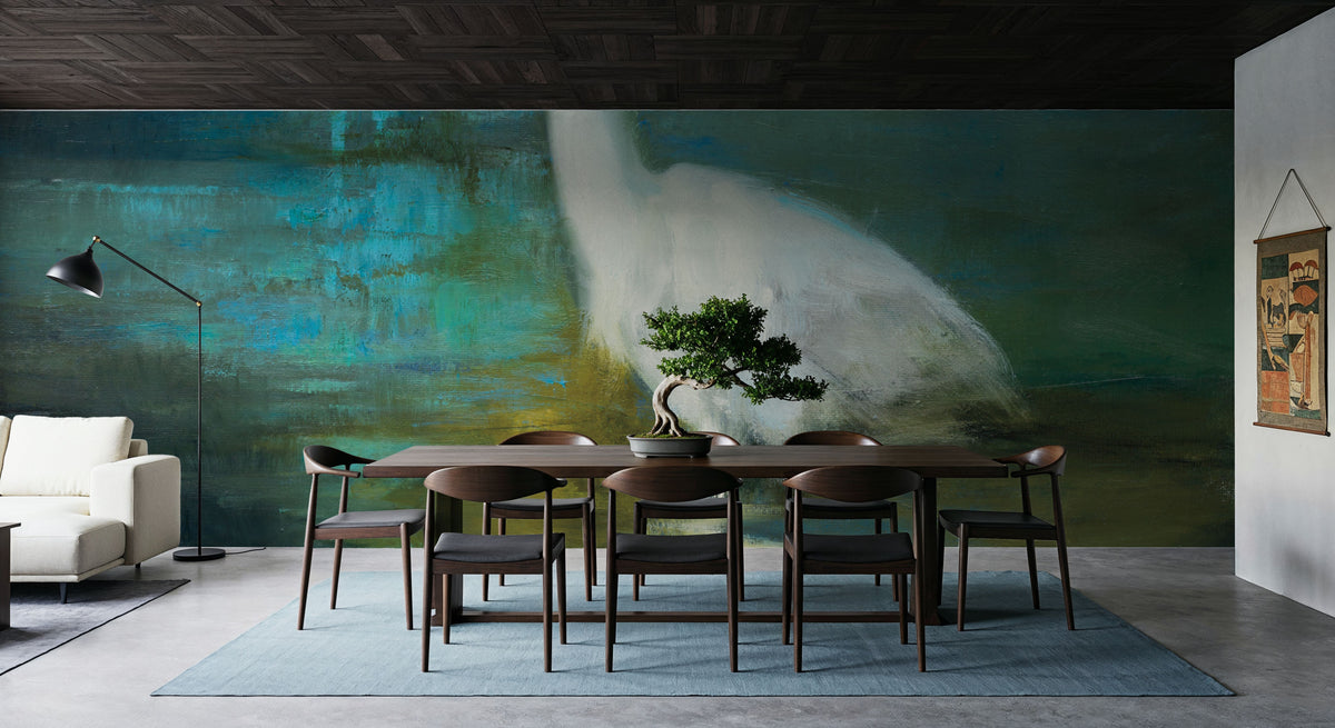 Reflections of a Bird Mural Wallpaper - room preview 06