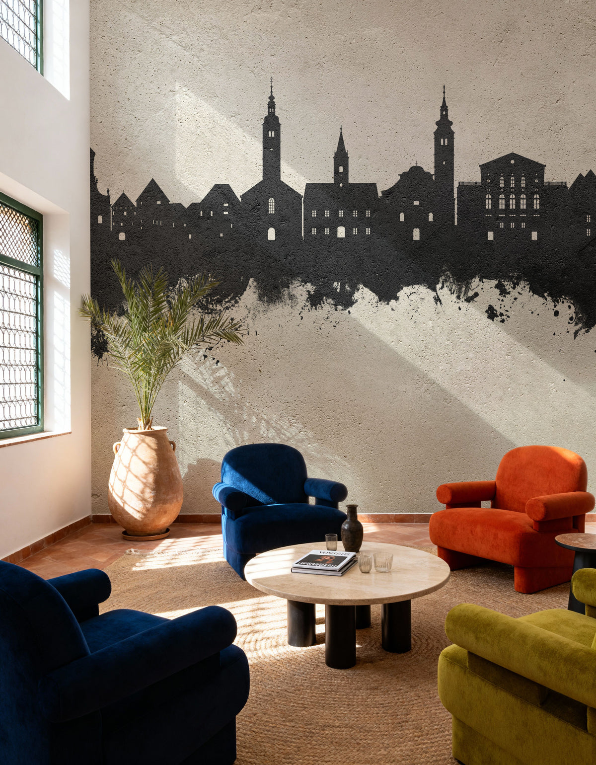 Varaždin Croatia Skyline Concrete Mural Wallpaper - room preview 06
