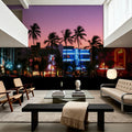 Neon Sunset Boulevard Mural Wallpaper - room preview 06