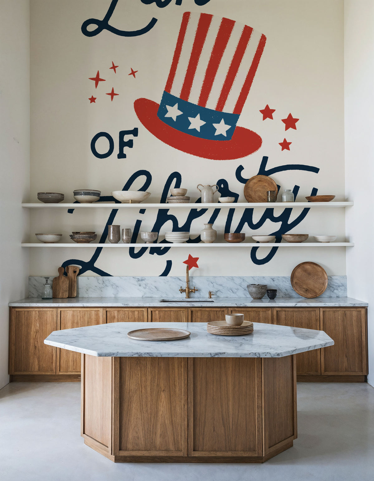 Stars and Stripes III Liberty Mural Wallpaper - room preview 06