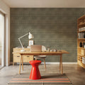 Staggered Zig-Zag, Olive Mural Wallpaper - room preview 06