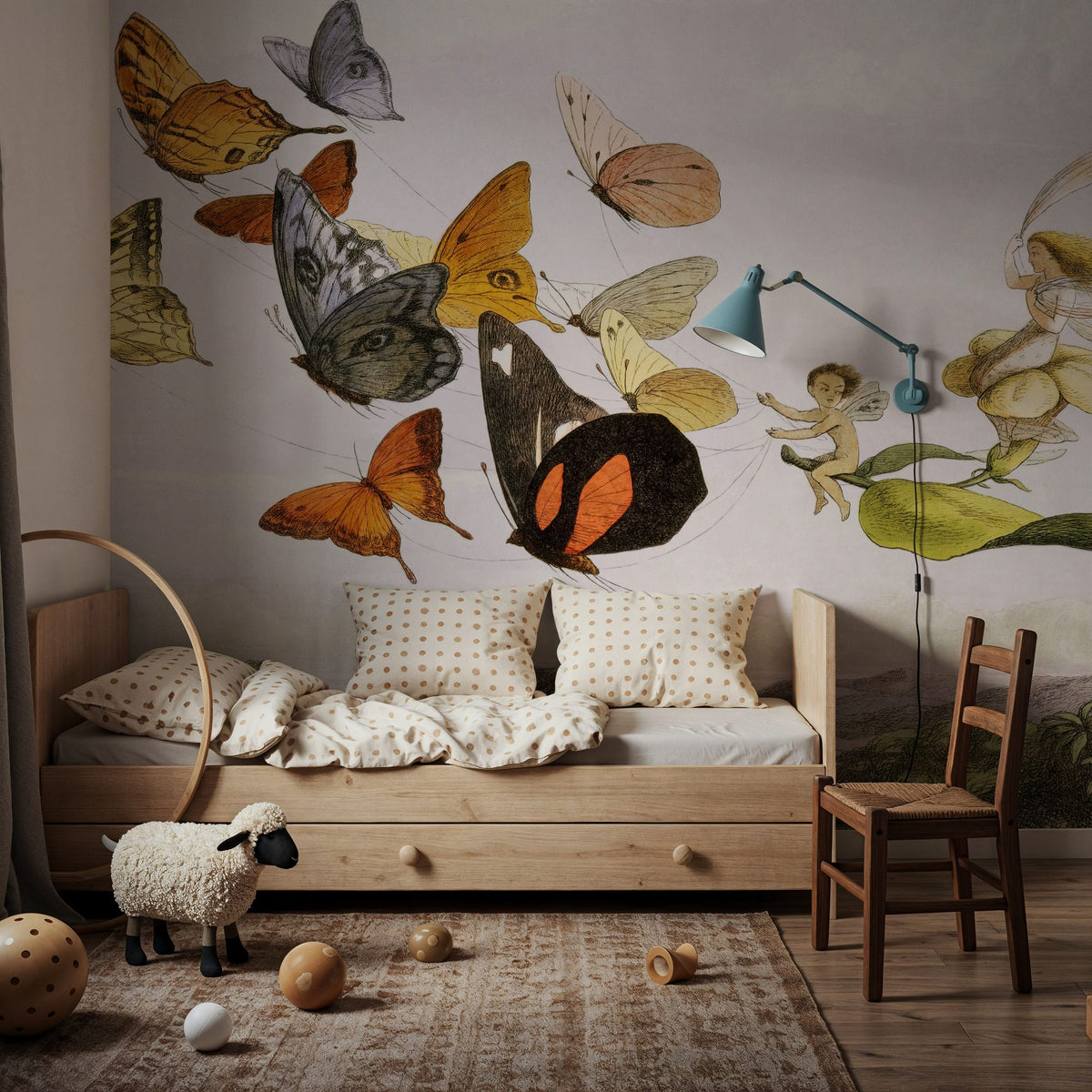 The Fairy Queen Takes an Airy Drive in a Light Carriage Mural Wallpaper - room preview 06