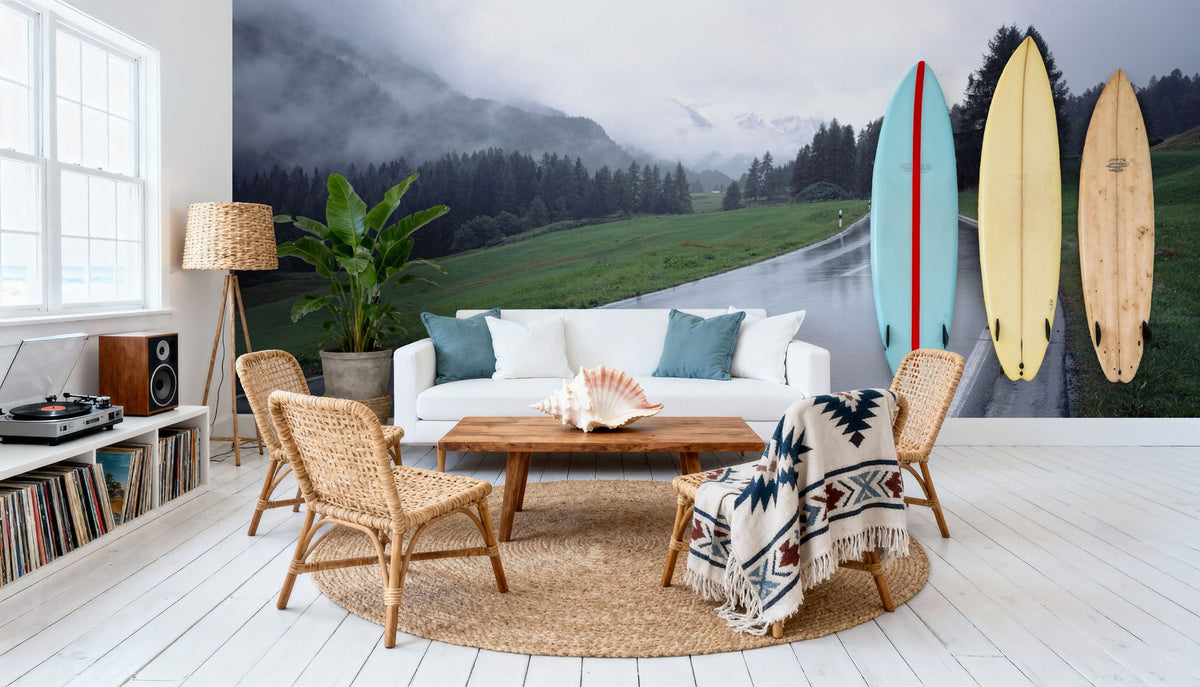 Misty Mountain Passage Mural Wallpaper - room preview 06