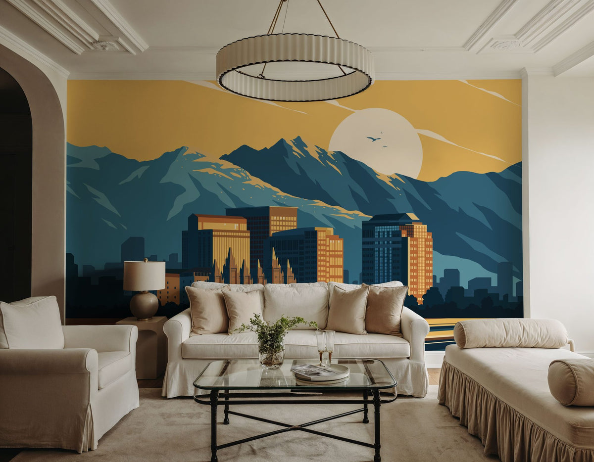 Travel Salt Lake City Mural Wallpaper - room preview 06
