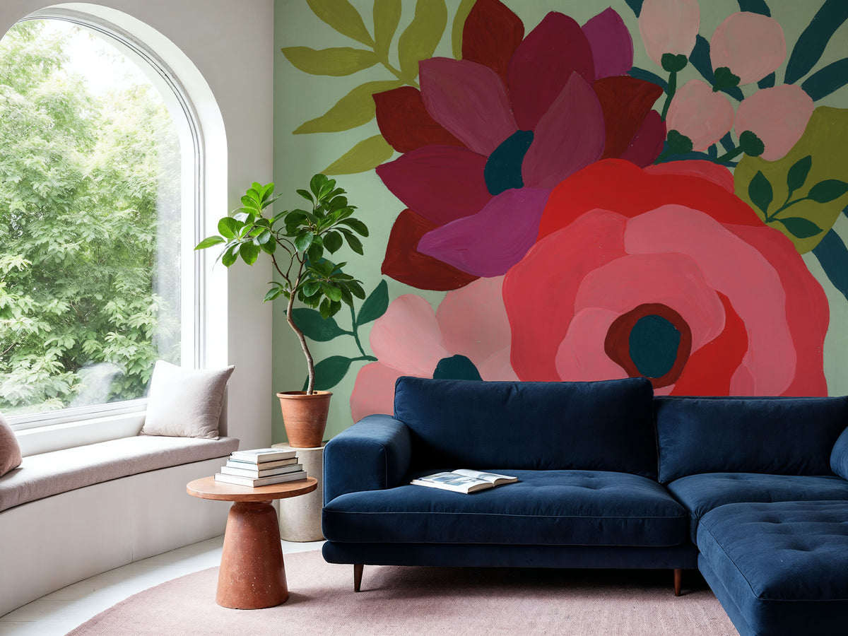 Pretty Florals IV Mural Wallpaper - room preview 06