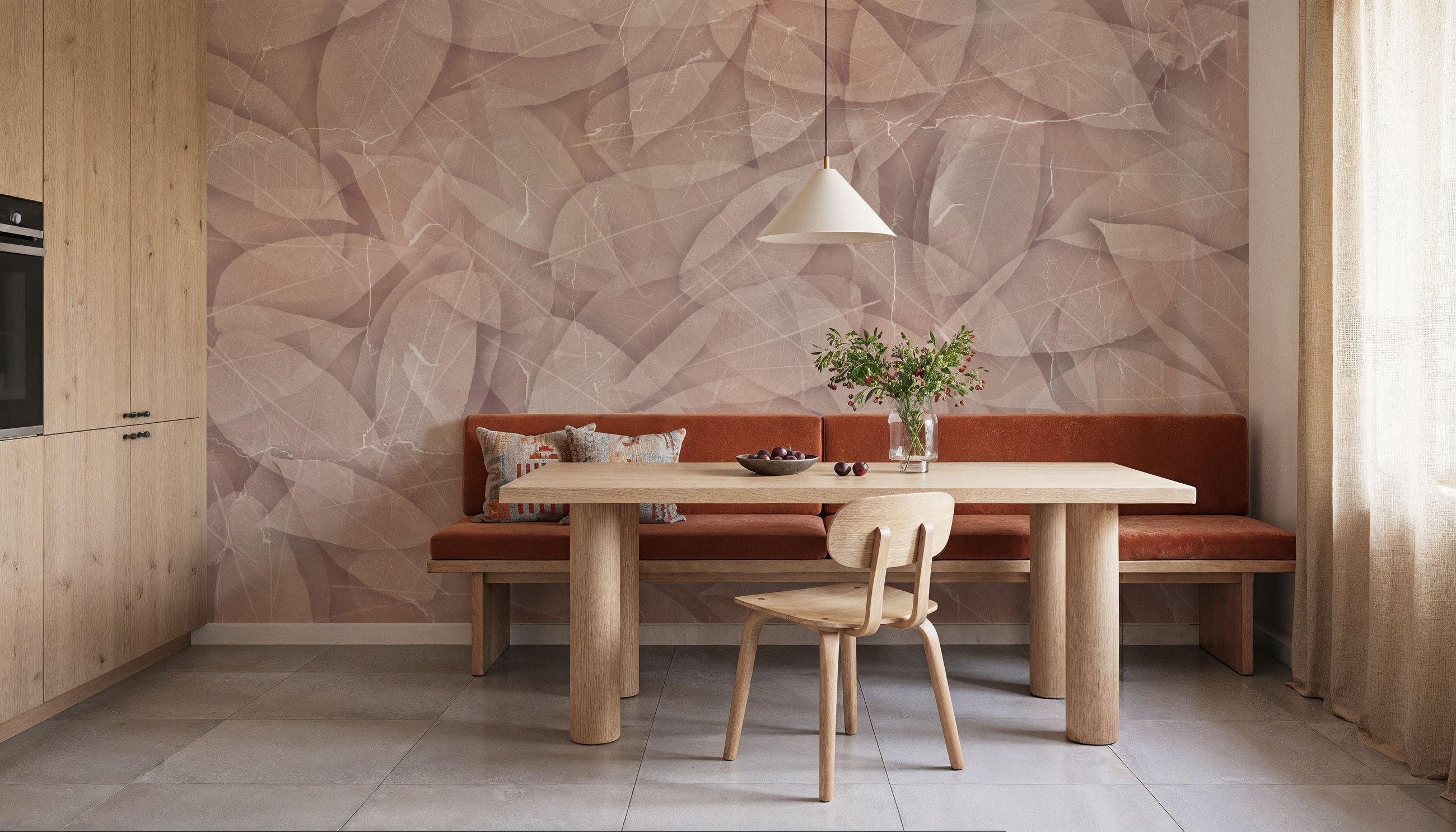 Acid Leaves Mural Wallpaper
