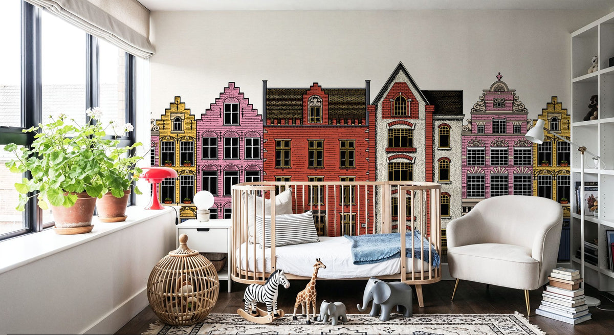 On Our Street Mural Wallpaper - room preview 06